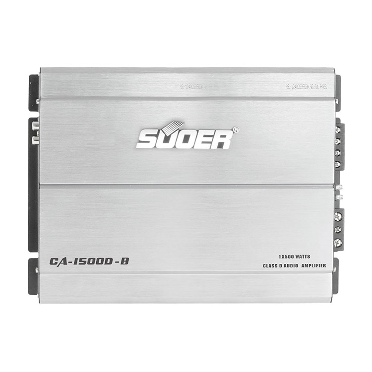 Suoer CA-1500D-B 12V Class D mono block digital amp car power amplifiers one channel monoblock car audio amplifier