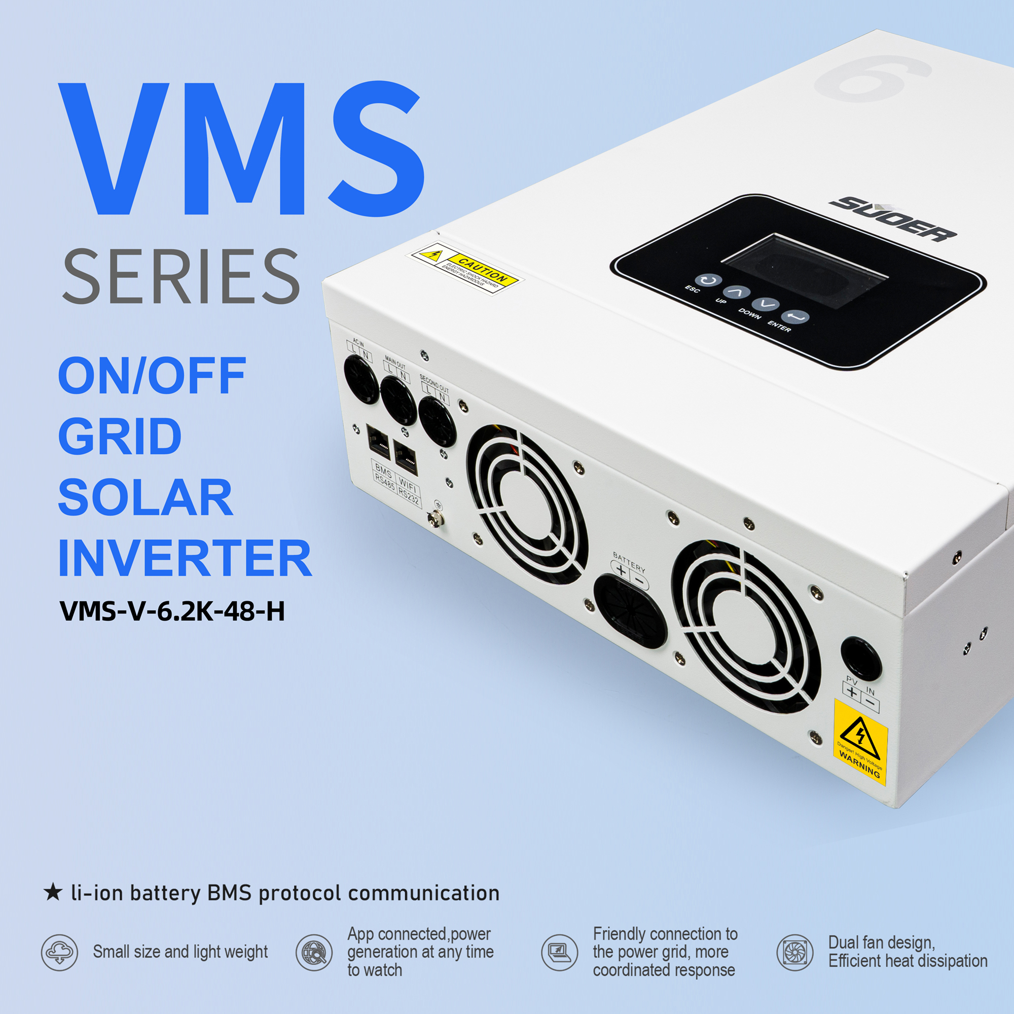 Hybrid Solar Inverter - VMS-V-6.2K-48-H